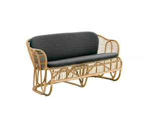 SWING - Wicker and fabric small sofa _ Sika Design